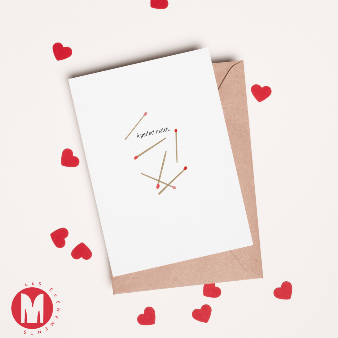 Carte de Saint-Valentin - A perfect match
